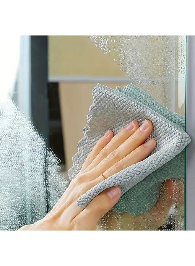 10pcs Multipurpose Cleaning Cloth Fish Scale Glass Stain Removal No Trace Dishwashing - Image 2